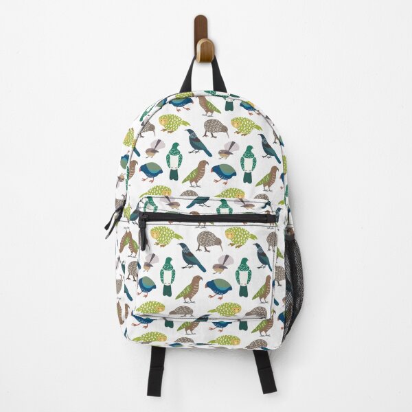 Item preview, Cute New Zealand Birds WHITE designed and sold by Rebeccatiana.nz.