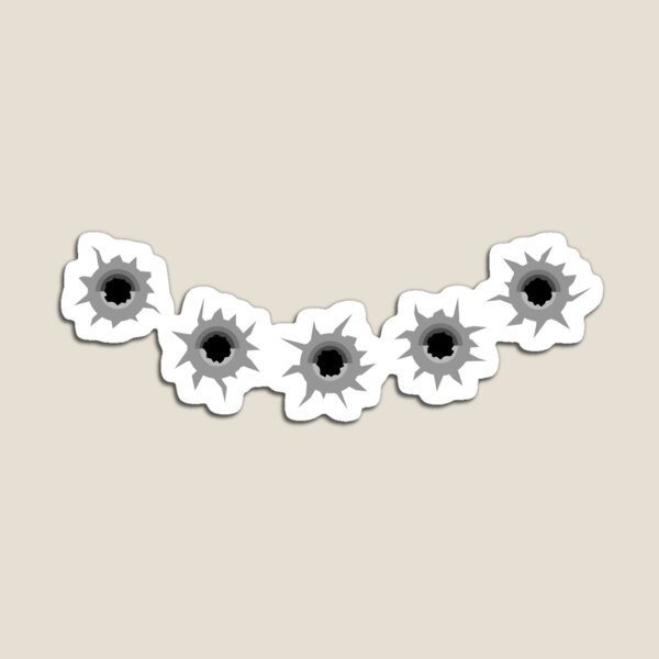Bullet Hole Smile Magnet