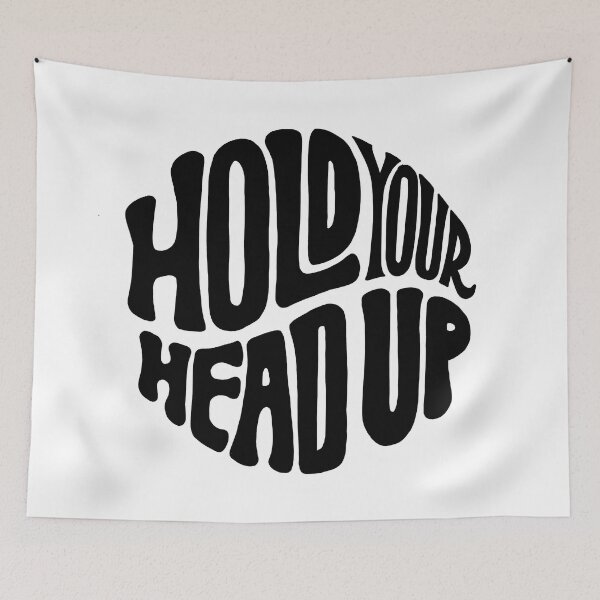 Item preview, Hold Your Head Up - Psychedelic Lettering designed and sold by TheCurioTable.