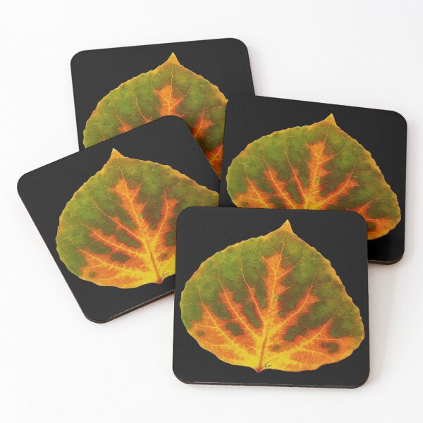 Item preview, Green Orange & Yellow Aspen Leaf #1 designed and sold by GobaFineArts.