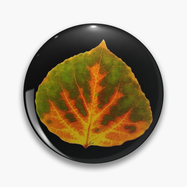 Item preview, Green Orange & Yellow Aspen Leaf #1 designed and sold by GobaFineArts.
