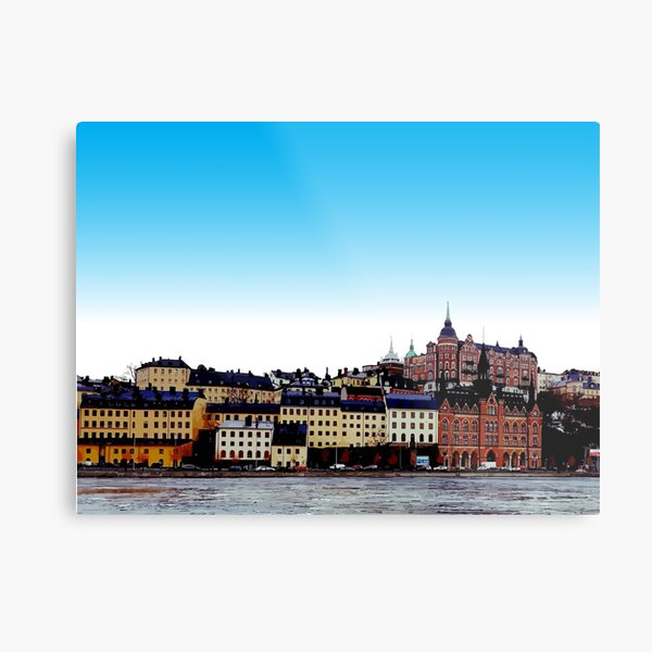 Buildings on the waterfront - Stockholm Sweden Metal Print