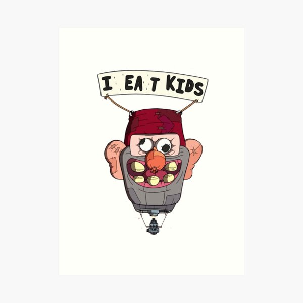 gravity falls i eat kids balloon Art Print