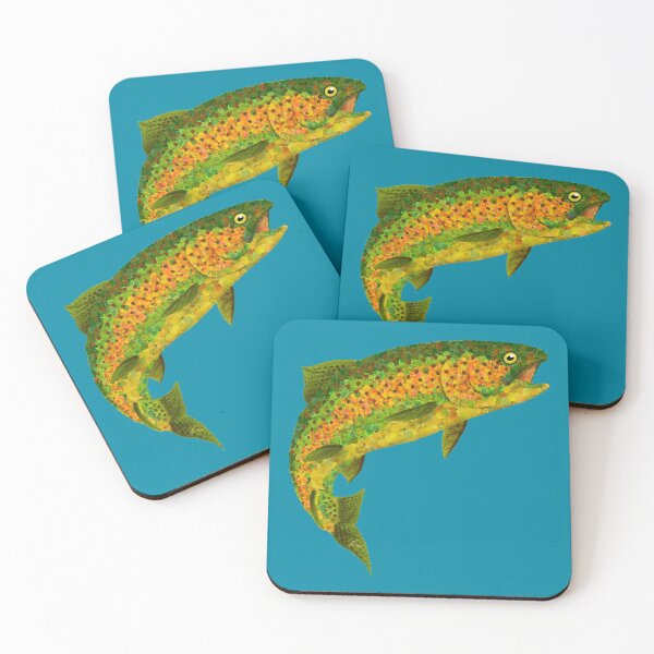 Item preview, Aspen Leaf Rainbow Trout 4 designed and sold by GobaFineArts.
