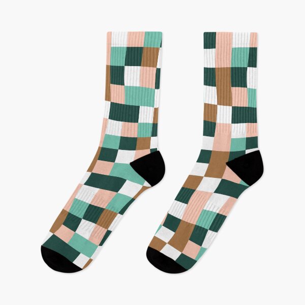 Item preview, Geometric Tile Pattern in Blush, Bronze and Green designed and sold by maboles.
