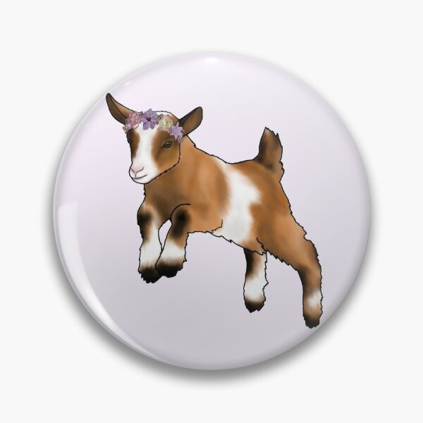 Download Baby Goat Pins And Buttons Redbubble