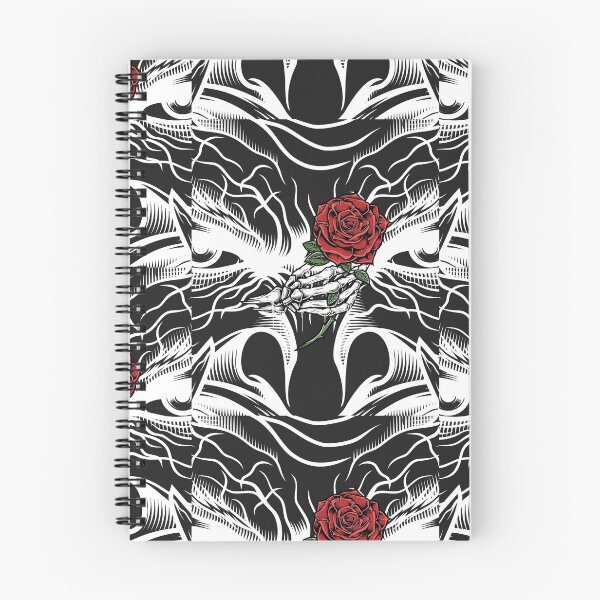 Item preview, Rock and Roll Red Flower Skull designed and sold by MYZAK HRM.