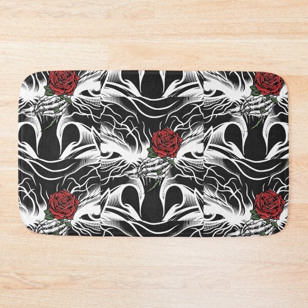 Item preview, Rock and Roll Red Flower Skull designed and sold by MYZAK HRM.