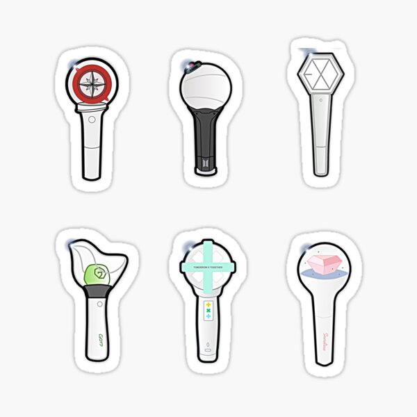 kpop light sticks sticker by meah liv redbubble