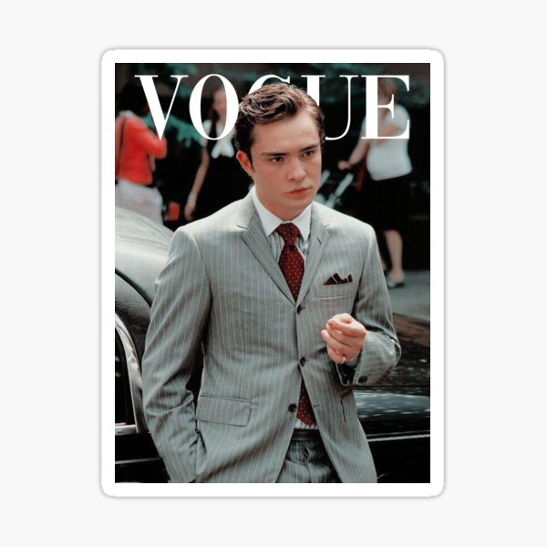 Vogue Chuck Bass Sticker By Reaganreese Redbubble