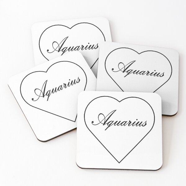 Item preview, Simple White and Black Aquarius Zodiac Heart❤ designed and sold by hearthearts.