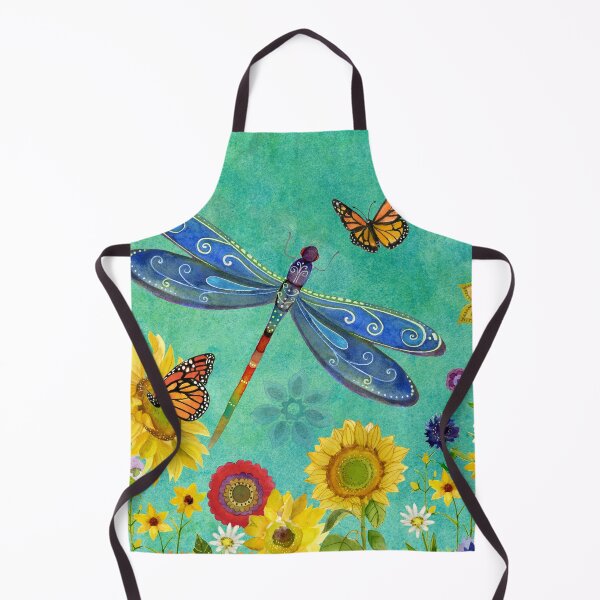 Item preview, Whimsical wild flower watercolor dragonfly watercolor   designed and sold by Sue Zipkin.