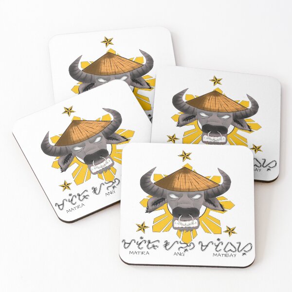 Item preview, Baybayin - Matira ang matibay (Survival of the Fittest) w/ Kalabaw or Carabao with Three Stars & Sun designed and sold by mslam0000g.