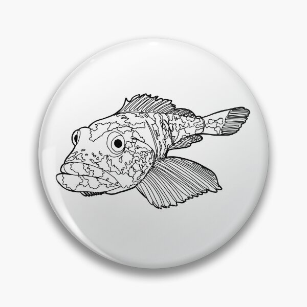 Item preview, Lingcod Fish (Ophiodon elongatus) designed and sold by aliciamakesart.