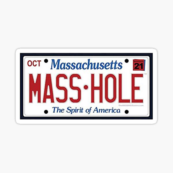 Masshole Plate Sticker