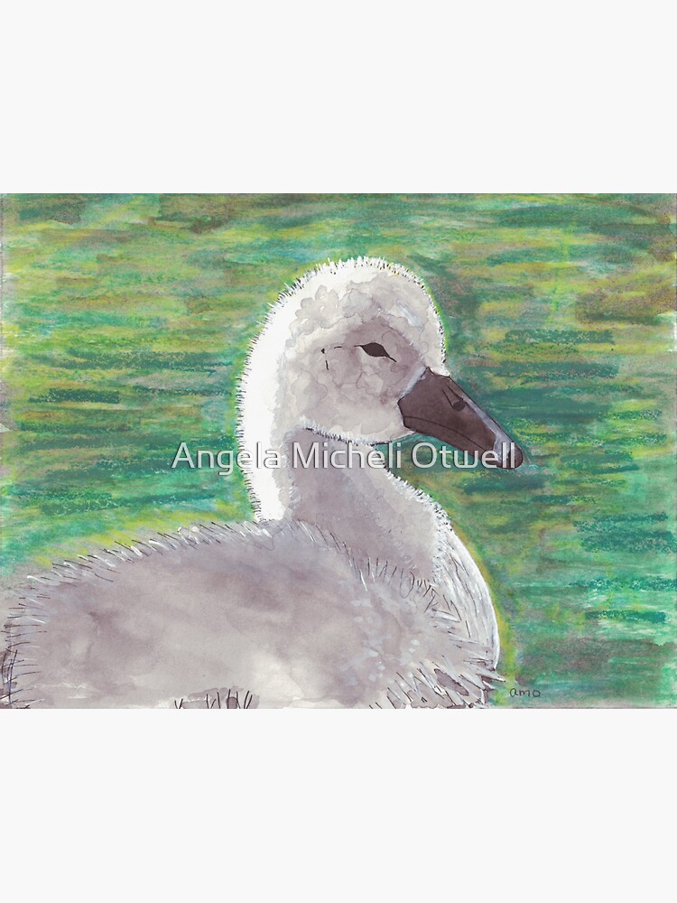 Cygnet Painting by ByFitsAndStarts