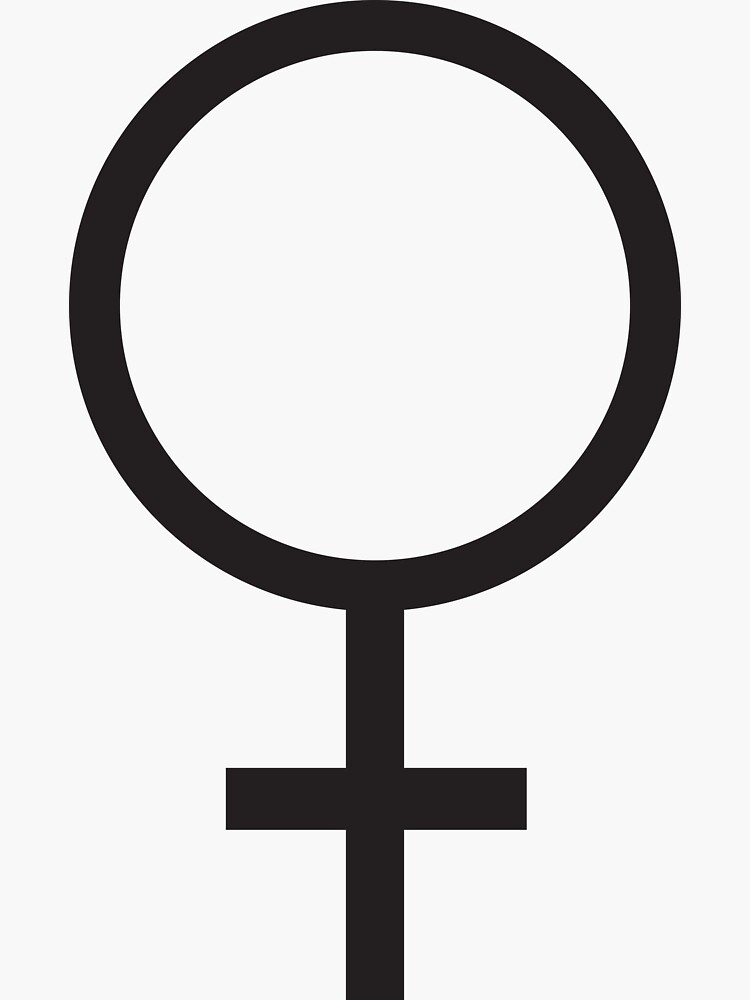FEMALE. WOMEN, WOMAN, SHE, Venus symbol, FEMININE, Gender symbol, Sex, sex of an organism, Black. by TOMSREDBUBBLE