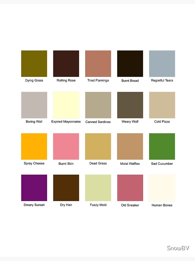 "Paint Samples" Poster by SnowBV Redbubble