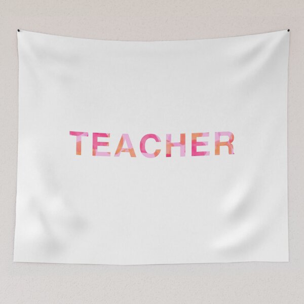 Item preview, Watercolor Teacher Design in Hot Pink designed and sold by WildeandCo.