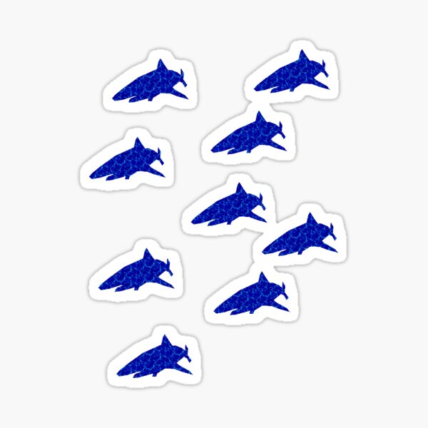 Item preview, blue shark pattern designed and sold by MsTyson.