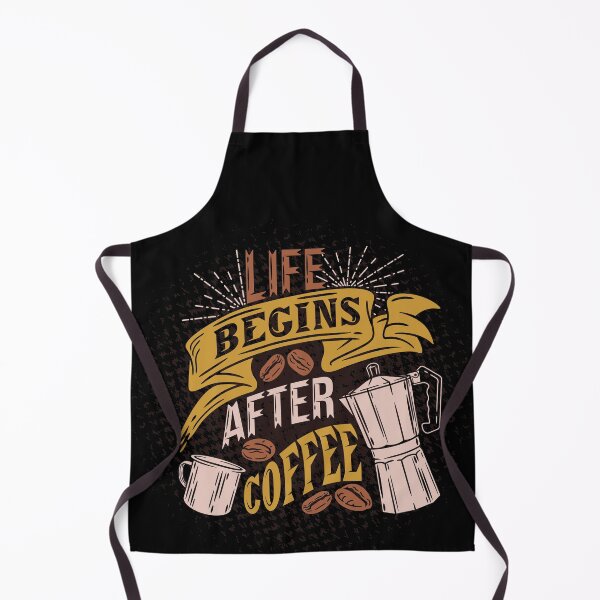 Item preview, Life begins after coffee apparel, black designed and sold by coffeeapparel.
