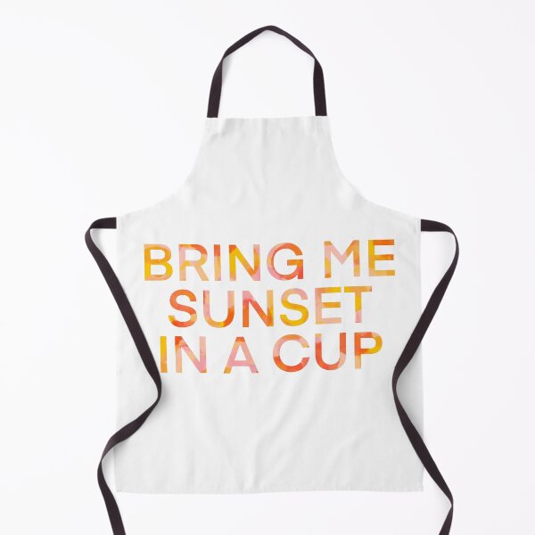 Item preview, Bring Me Sunset in a Cup literary quote in Pink and Yellow Watercolor designed and sold by WildeandCo.
