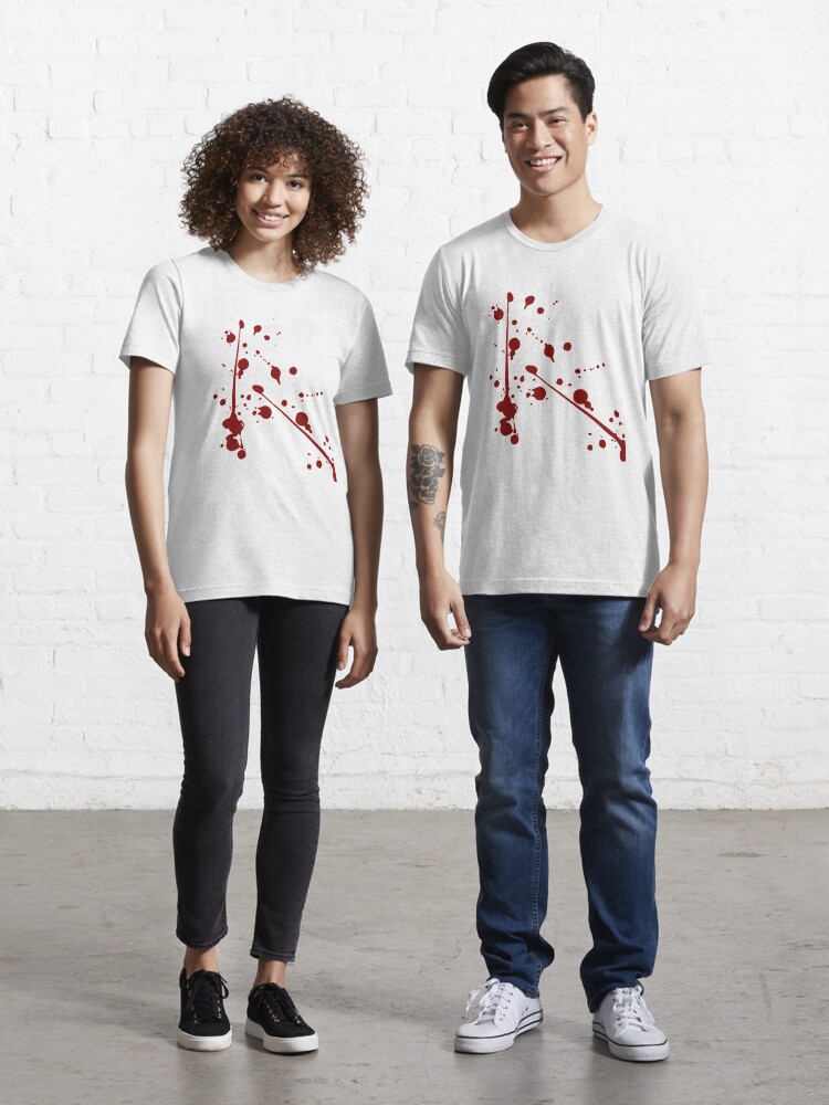 Blood Splatter Spatter Fake Bloody Halloween Zombie Victim T Shirt