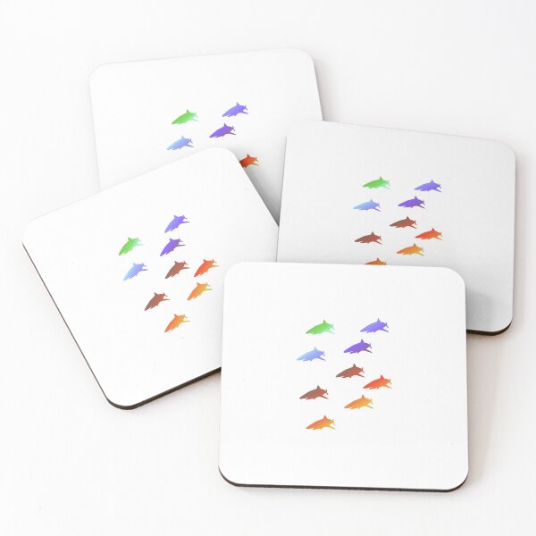 Item preview, multi colored shark pattern  designed and sold by MsTyson.