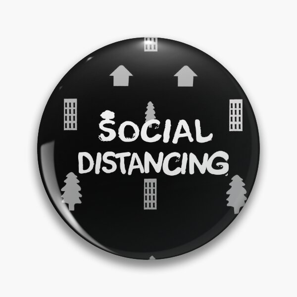 Item preview, Distanciamiento social blanco en negro designed and sold by ranadigipaint.
