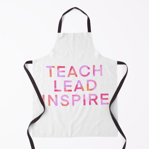 Item preview, Teach, Lead, Inspire Quote for Educators in Hot Pink Watercolor designed and sold by WildeandCo.