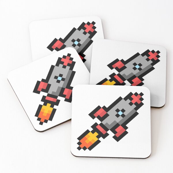 Item preview, Pixel Rocket Ship on White designed and sold by Rocket-To-Pluto.