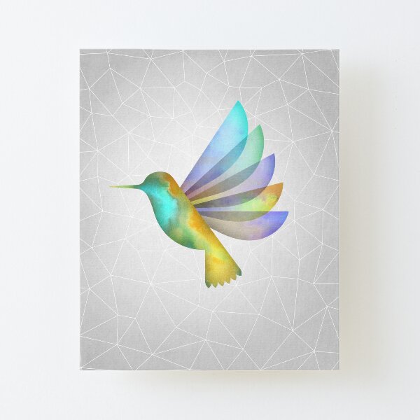 Energía del colibrí Lámina montada de lienzo