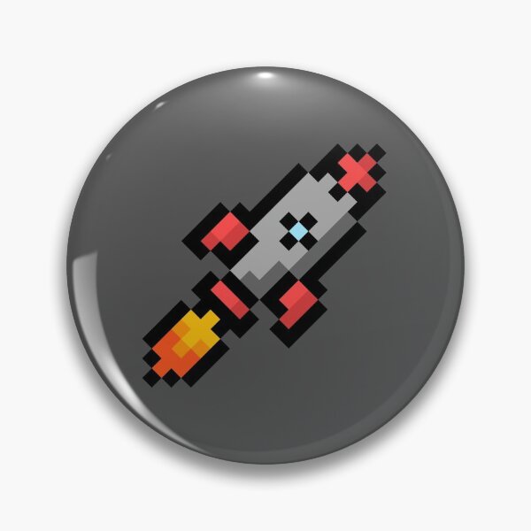 Item preview, Pixel Rocket Ship on Gray designed and sold by Rocket-To-Pluto.