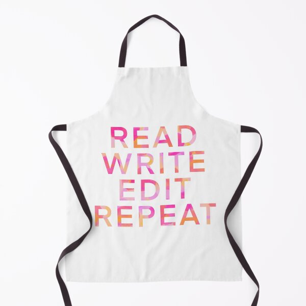 Item preview, Read, Write, Edit, Repeat in Hot Pink Watercolor designed and sold by WildeandCo.
