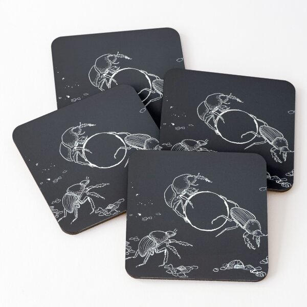Item preview, Getting the job done dung beetles showing team spirit designed and sold by Liz HL Art Shop.