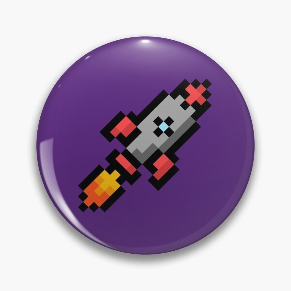 Item preview, Pixel Rocket Ship on Night Sky designed and sold by Rocket-To-Pluto.