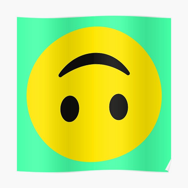 upside-down-smiley-face-poster-by-carichari-redbubble