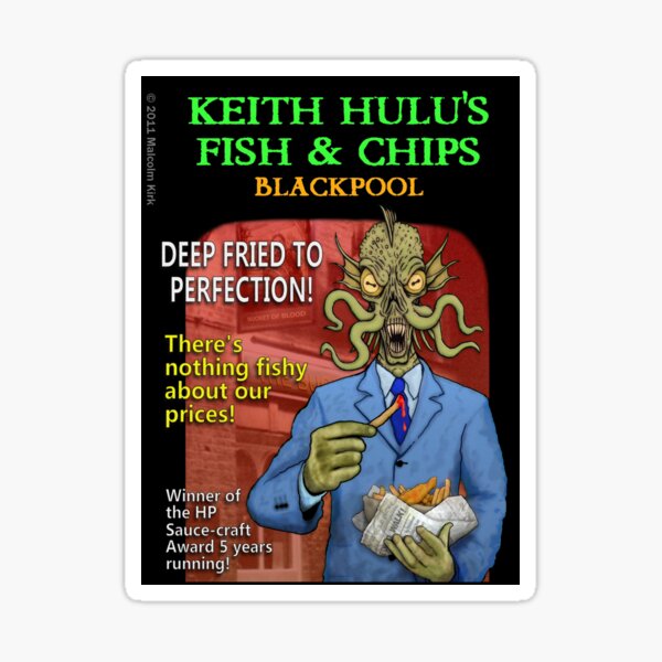 Keith Hulu's Fish & Chips Sticker