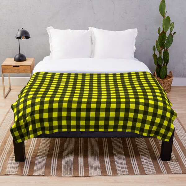 Item preview, Yellow and Black Buffalo Plaid Pattern designed and sold by Bumblefuzzies.
