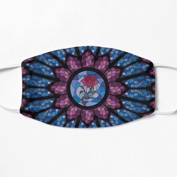Stained Glass Rose Flat Mask