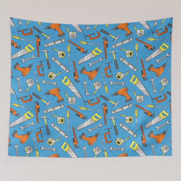 Item preview, Handyman Tools - Light Blue designed and sold by littlearrow.