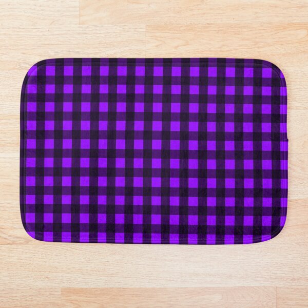 Aperçu de l'œuvre Motif à carreaux Buffalo violet et noir créée et vendue par Bumblefuzzies.