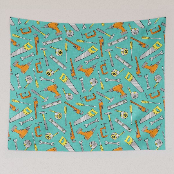 Item preview, Handyman Tools - Teal designed and sold by littlearrow.