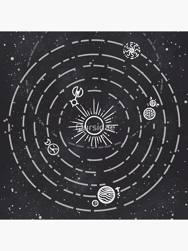Thumbnail 5 of 5, Coasters (Set of 4), Outer Wilds Solar System designed and sold by Qursidae.