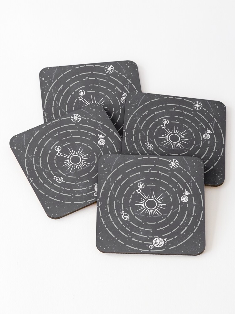 Thumbnail 1 of 5, Coasters (Set of 4), Outer Wilds Solar System designed and sold by Qursidae.
