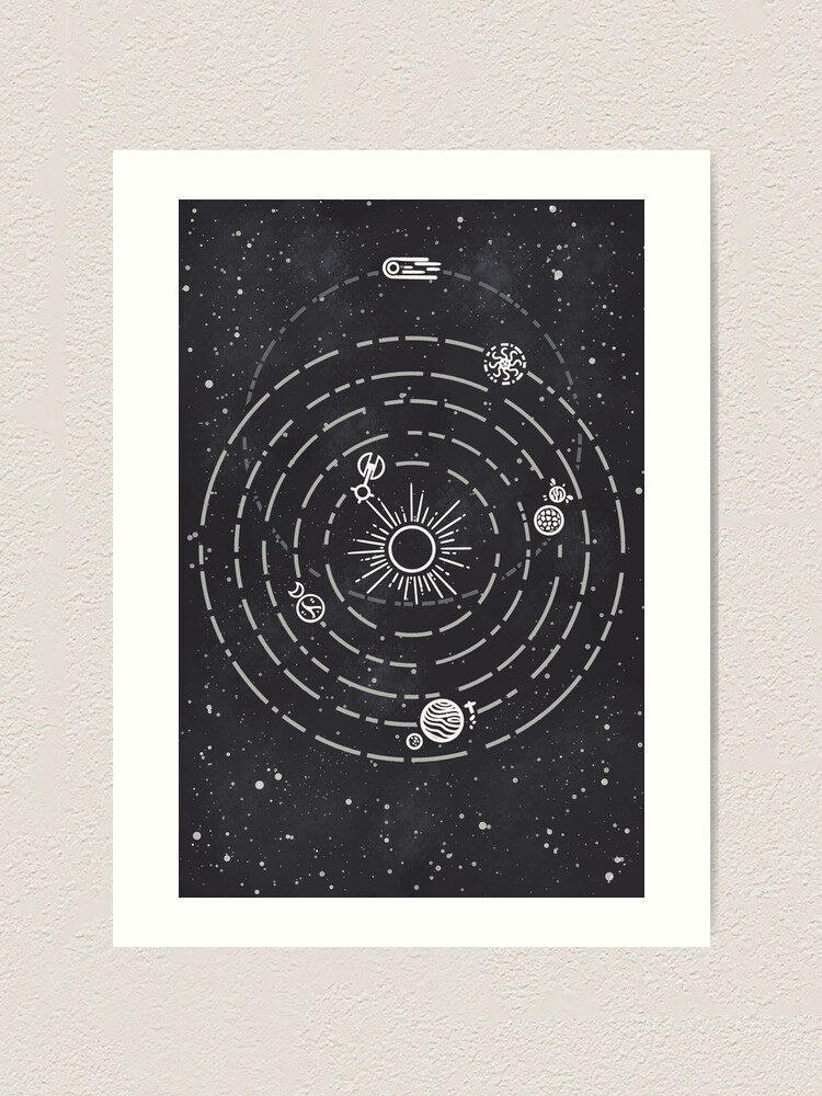 Outer Wilds Game Art Print Planets Poster Design 