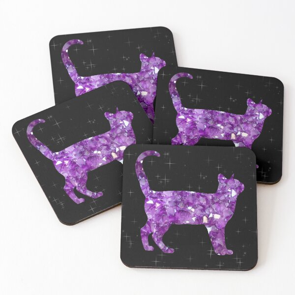 Item preview, Purple Crystal Cat designed and sold by lindsaymd.