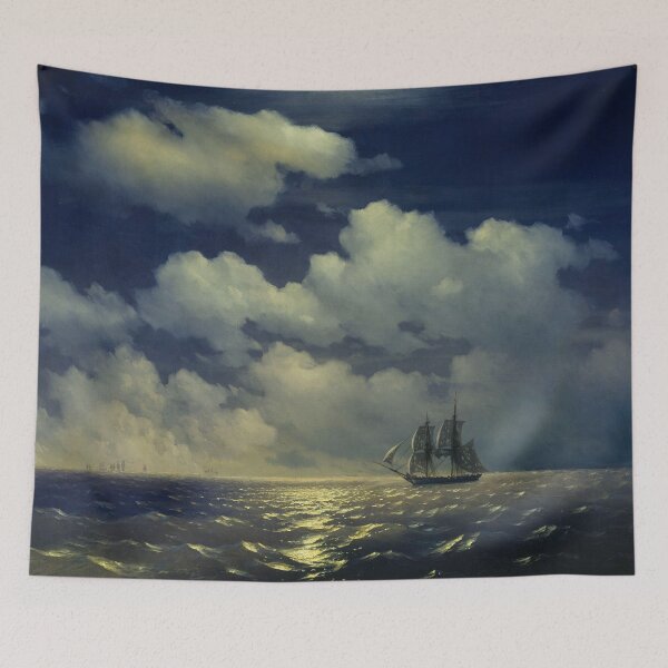 Item preview, The brig Mercury encounter after defeating two Turkish ships of the Russian squadron (1848) Ivan Aivazovsky designed and sold by George Arakelov.