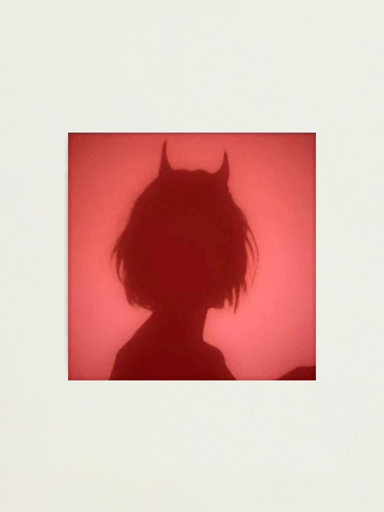 Red Devil Horns Girl Photographic Print For Sale By Loladolberg Redbubble