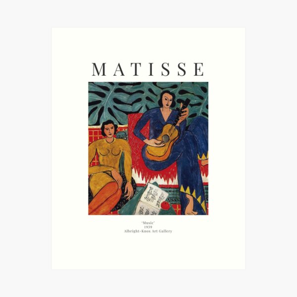 Henri Matisse - Musik - Ausstellungsplakat Kunstdruck